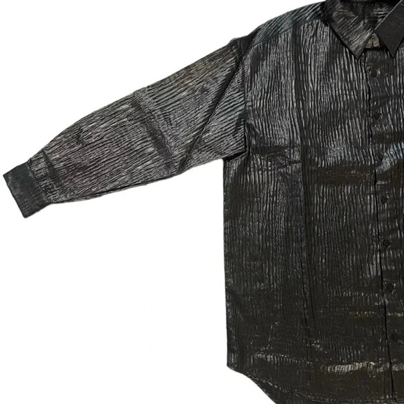 Gap Metallic Stripe Mob Wife Big Shirt L - Picture 3 of 6